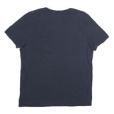 NAUTICA Mens Blue & Red Cotton Graphic T-Shirt L Short Sleeve Crew Neck