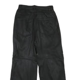 Womens Black Regular Fit Wide-Leg Denim Jeans W30 L30 Casual Zip Closure