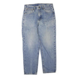 CARHARTT Womens Jeans Blue Regular Straight Denim Light W34 L29 Zip Casual