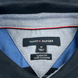 Tommy Hilfiger Striped Long Sleeve Polo Shirt - Medium Blue Cotton