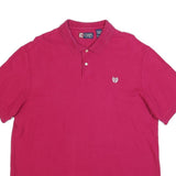 CHAPS Mens Red Short Sleeve Polo Shirt XL Cotton Blend Classic Fit Casual