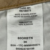 Wrangler Cargo Shorts - 36W 10L Beige Cotton