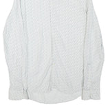 REISS Womens White & Black Patterned Shirt S Cotton Blend Formal Long Sleeve