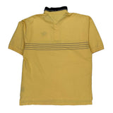 Tommy Hilfiger Striped Polo Shirt - Large Yellow Cotton