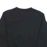 CONVERSE Womens Black Sweatshirt Crew Neck S Cotton Logo Pullover Casual