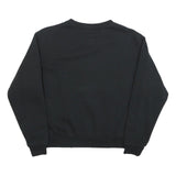 CONVERSE Womens Black Sweatshirt Crew Neck S Cotton Logo Pullover Casual