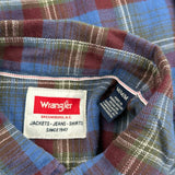Wrangler Checked Flannel Shirt - Medium Green Cotton
