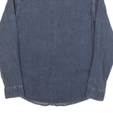 WRANGLER Womens Blue Denim Shirt M Long Sleeve Button Casual Western