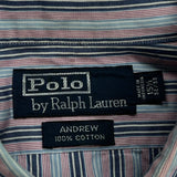 Polo By Ralph Lauren Striped Shirt - Medium Blue Cotton