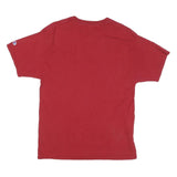 CHAMPION Mens Red IU Hoosiers Baseball Graphic T-Shirt L Crew Neck Short Sleeve