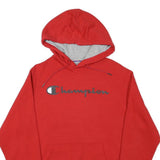 CHAMPION Mens Red Hoodie M Cotton Blend Pullover Drawstring Hood Casual