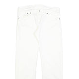 DONDUP Womens White Regular Fit Straight Denim Jeans Cotton Blend Zip W32 L30