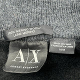 Armani Exchange Zip Up - Medium Black Merino Wool