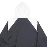 NIKE Mens Black & White Zip Hooded Reversible Jacket L Polyester Windbreaker