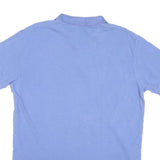 POLO RALPH LAUREN Mens Blue Short Sleeve Plain L Cotton Blend Polo Shirt