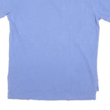 POLO RALPH LAUREN Mens Blue Short Sleeve Plain L Cotton Blend Polo Shirt