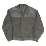 Mens Grey Polyester Blend Zip Jacket M Casual Outdoor Lightweight Regular Fit