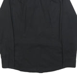 HUGO BOSS Mens Black Plain Cotton Blend Shirt S Smart Casual Button Down