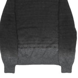 CALVIN KLEIN Mens Black & Grey Patterned Wool Blend Jumper Crew Neck Tight Knit