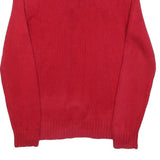 POLO RALPH LAUREN Boys Red Plain Cotton Jumper Half Zip Basic Knit XL Casual