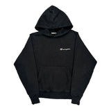 Vintage Champion Hoodie - Small Black Cotton