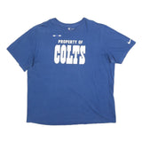NIKE Mens Blue Property Of Colts Graphic T-Shirt 2XL Short Sleeve Crew Neck