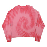 CHAMPION Womens Pink Tie Dye Crew Neck L Cotton Blend Casual Sweatshirt