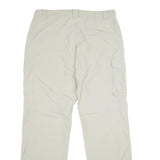 SALEWA Mens Nylon Beige Relaxed Cargo Zip Trousers W36 L33 Outdoor Utility Pants