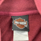 Grand Canyon Harley Davidson Zip Up - Large Burgundy Cotton