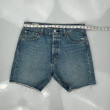 Levis Denim Shorts - 34W 9L Blue Denim