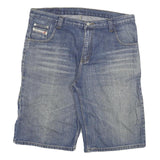 CO-COON INDUSTRY Mens Denim Blue Casual Shorts 3XL W38 Cotton Blend Relaxed Fit