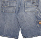 CO-COON INDUSTRY Mens Denim Blue Casual Shorts 3XL W38 Cotton Blend Relaxed Fit