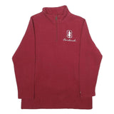 CHAMPION Womens Maroon Quarter Zip Sweatshirt M Stanford Cardinal Embroidered