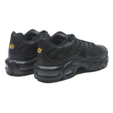 NIKE Air Max Plus Mens Lace-Up Trainers Black Synthetic UK 7.5 Stylish Comfort
