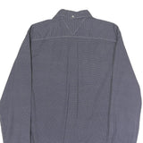 TOMMY HILFIGER Mens Blue Patterned Shirt M Button Down Cotton Blend Casual