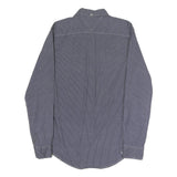 TOMMY HILFIGER Mens Blue Patterned Shirt M Button Down Cotton Blend Casual