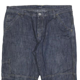 HOTTRIC Mens Denim Blue Cargo Shorts 2XL W40 Cotton Blend Casual Summer