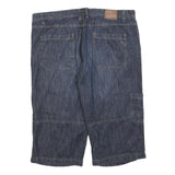 HOTTRIC Mens Denim Blue Cargo Shorts 2XL W40 Cotton Blend Casual Summer