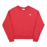 CHAMPION REVERSE WEAVE Womens Red Crew Neck M Cotton Blend Sweatshirt