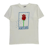 Single Stitch Portland Oneita Graphic T-Shirt - Medium Blue Cotton