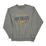 Michigan Wolverines Lee Sport College Sweatshirt - Large Gray Polyester Blend