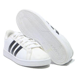 ADIDAS Grand Court Mens Leather Trainers White & Black UK 8 Classic Sports