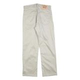 LEVI'S Mens Cotton Blend Beige Regular Fit Straight Leg Trousers W30 L28 Classic