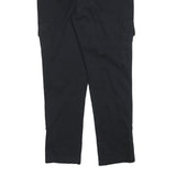 GLORIA VANDERBLIT Womens Black Cotton Blend Slim Cargo Trousers W32 L30