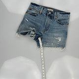 Levis Denim Shorts - 28W UK 8 Light Wash Denim