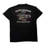 Dubai Harley Davidson Graphic T-Shirt - Large Black Cotton