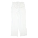 DICKIES Mens Cotton Blend White Regular Straight Trousers W30 L30 Workwear Zip