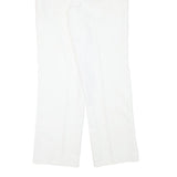 DICKIES Mens Cotton Blend White Regular Straight Trousers W30 L30 Workwear Zip