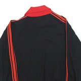 Mens Black & Red Plain Zip Jacket M Polyester Blend Sport Casual Tracksuit Top