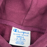 Reverse Weave Champion Hoodie - Small Purple Cotton
